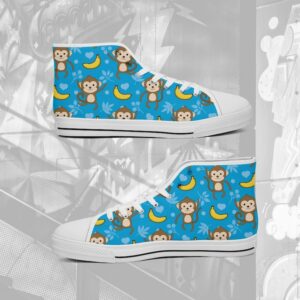 Monkey Canvas Shoes, Monkey Gift, Monkey Present, Monkey Footwear, Monkey Design, Monkey Shoe WF41
