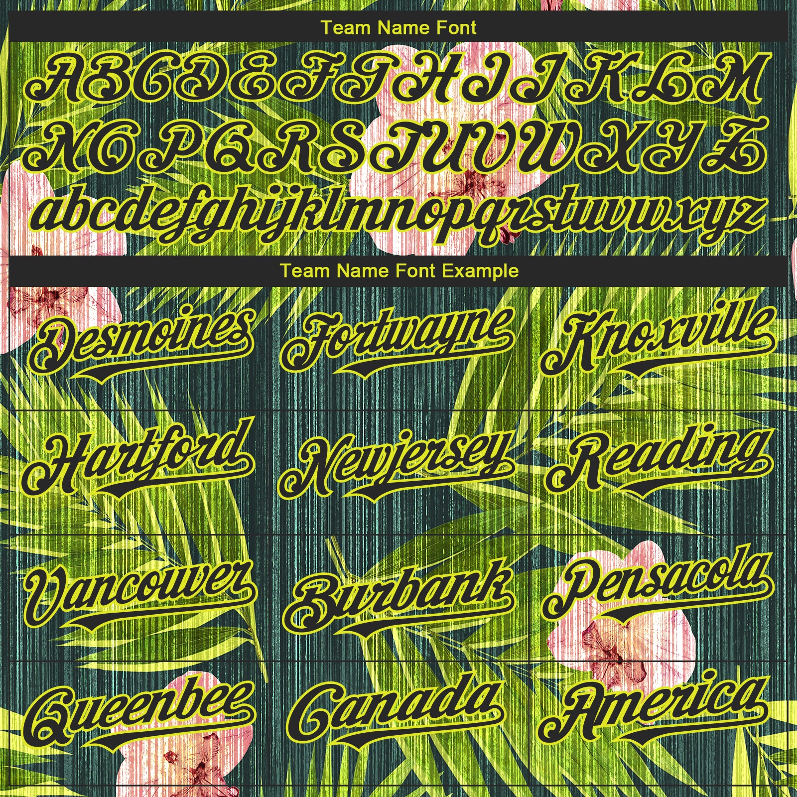 Custom Black Neon Yellow 3D Pattern Design Hawaii Tropical Palm Leaves With Orchids Authentic Baseball Jersey Custom Black Neon Yellow 3D Pattern Design Hawaii Tropical Palm Leaves With Orchids Authentic Baseball Jersey