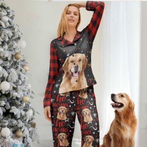 Christmas Pajamas Personalized Womens Pajamas SetFunny Birthday Gift For Wife Mom Dog Mom Cat Mom Pet Lovers Plaid Pattern 3 scaled 1