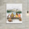 Personalized gifts for the whole family Canvas Print Wall Art – UP TO 5 PEOPLE – Mountain – Hiking – 2426