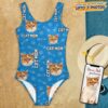 Custom Cat Photo With Accessory Pattern Swimsuit